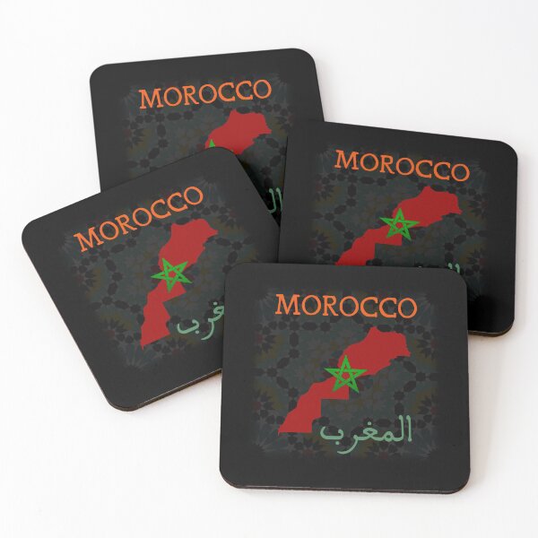 Item preview, Morocco Map and Flag + Name in Arabic Moroccan Font designed and sold by smailjr.