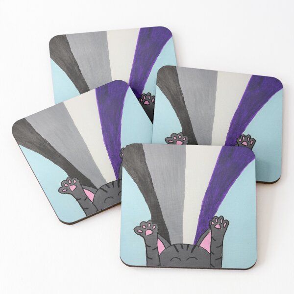 Item preview, Pride Slide Asexual Pride Flag Kitty designed and sold by ChaoticResolve.