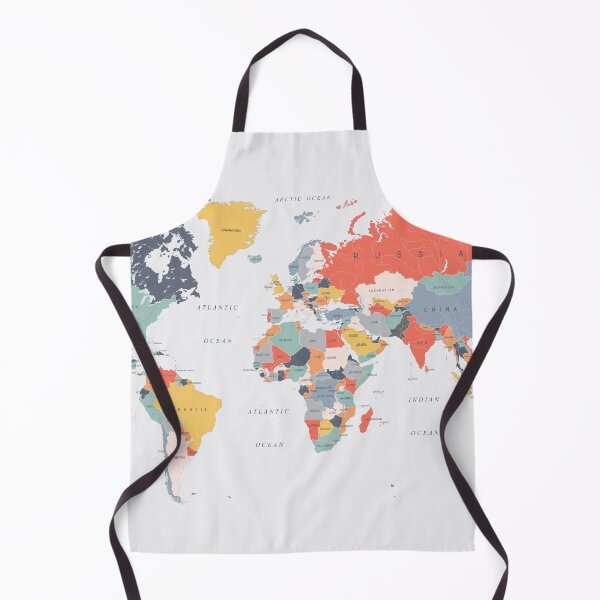 Item preview, World Map in Happy Colors designed and sold by UrbanEpiphany.