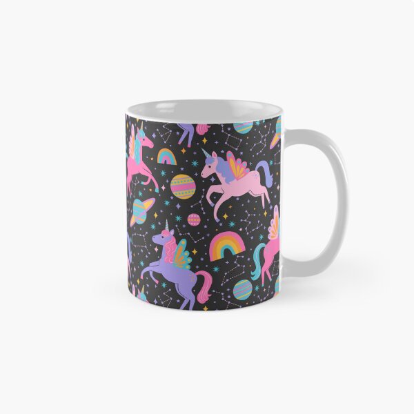 Item preview, Space Unicorns - Neon Rainbow on Black designed and sold by latheandquill.