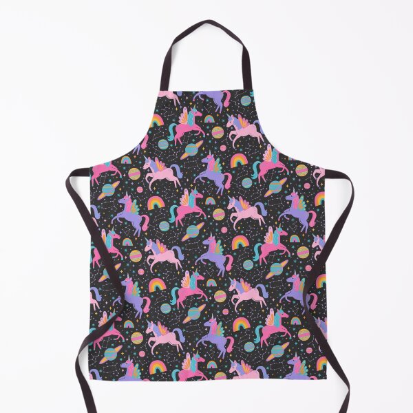 Item preview, Space Unicorns - Neon Rainbow on Black designed and sold by latheandquill.