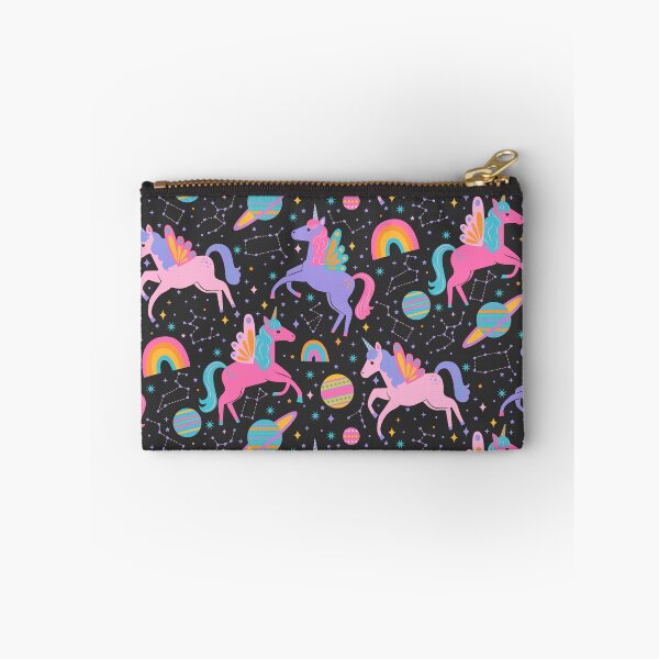 Item preview, Space Unicorns - Neon Rainbow on Black designed and sold by latheandquill.