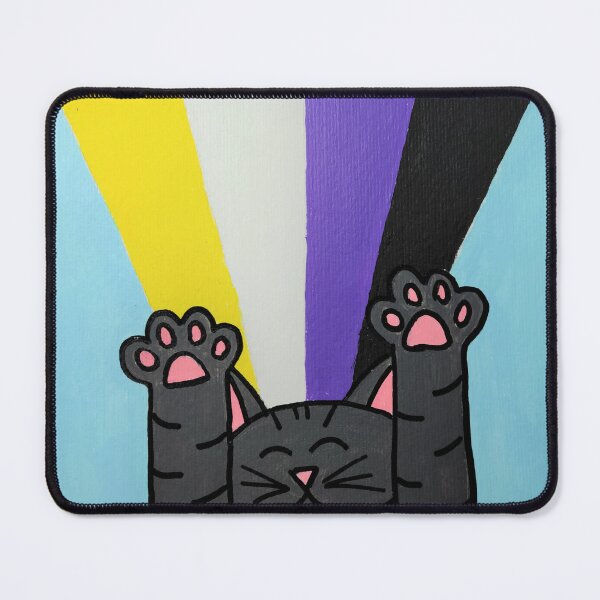 Item preview, Pride Slide Non binary Flag Kitty designed and sold by ChaoticResolve.