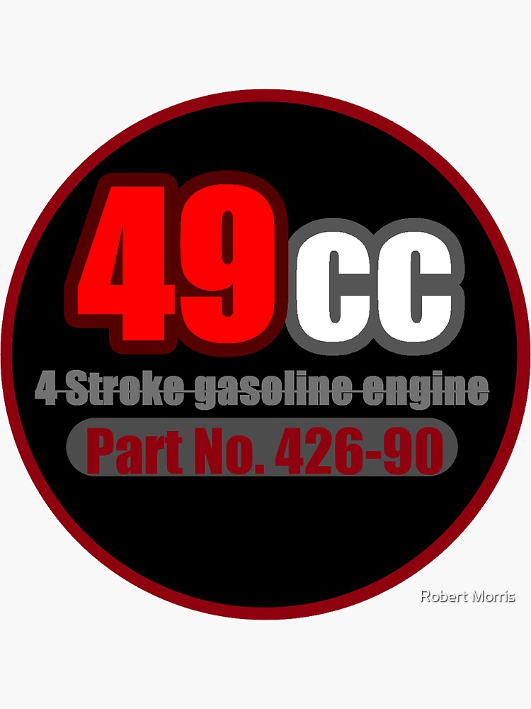 49cc Sticker for Sale by Robert Morris