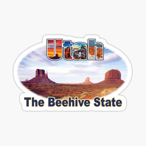 for Laptops Utah The Beehive State Vinyl Sticker Water Bottles and Windows