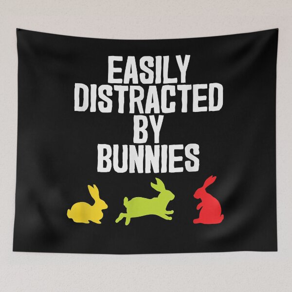 Item preview, Easily Distracted By Bunnies Funny Retro Gift Classic Fans designed and sold by WestoverSpring.