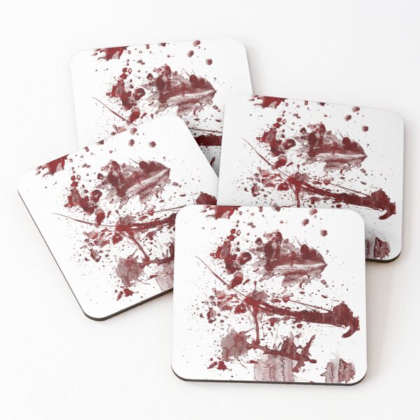 Item preview, Grunge Metallic Red Blood Splatter on White or Transparent Background designed and sold by James-Cole.