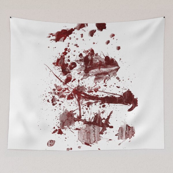 Item preview, Grunge Metallic Red Blood Splatter on White or Transparent Background designed and sold by James-Cole.