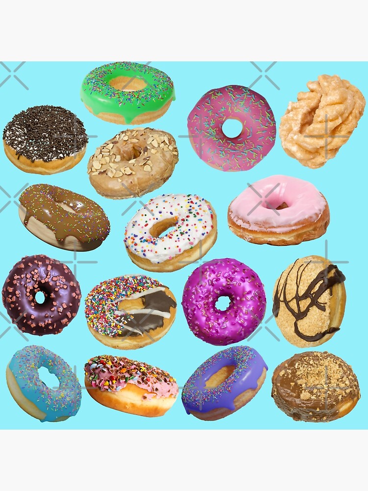 "Donuts Overload assorted donuts I love donuts too much donuts" Poster for Sale by