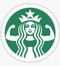 Pegatina PARODY Buff Bucks Coffee & Weight Lifting Lovers Design