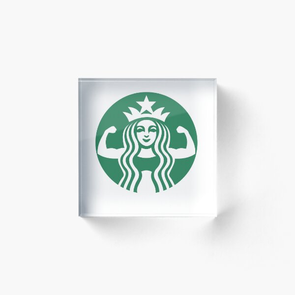 PARODY Buff Bucks Coffee & Weight Lifting Lovers Design Acrylic Block