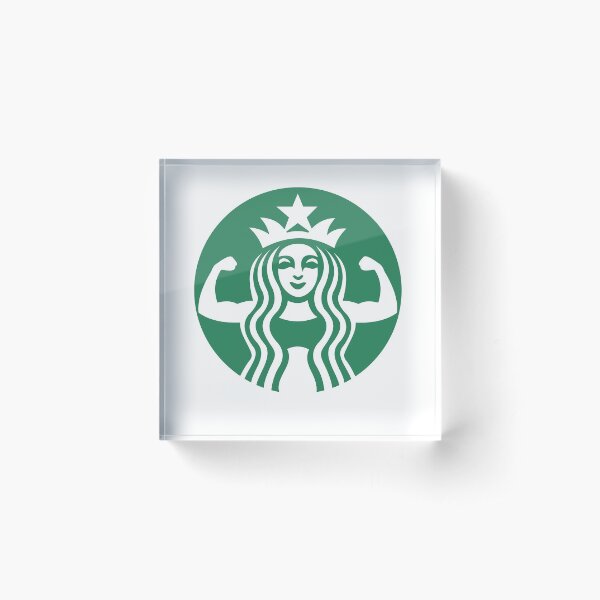 PARODY Buff Bucks Coffee & Weight Lifting Lovers Design Acrylic Block