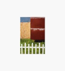 White fence abstract Art Board