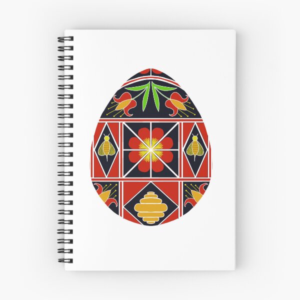 Item preview, Easter egg Ukrainian inspired Red black yellow green designed and sold by hallas2b.