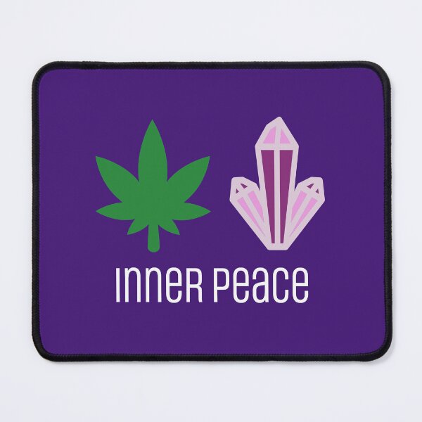Item preview, Inner Peace Funny Weed Leaf and Purple Energy Crystal 420/Weed/Cannabis/Pot/Marijuana Design For Hippies/Witches/Pagans designed and sold by SteamParliament.