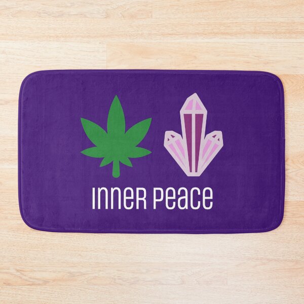 Item preview, Inner Peace Funny Weed Leaf and Purple Energy Crystal 420/Weed/Cannabis/Pot/Marijuana Design For Hippies/Witches/Pagans designed and sold by SteamParliament.