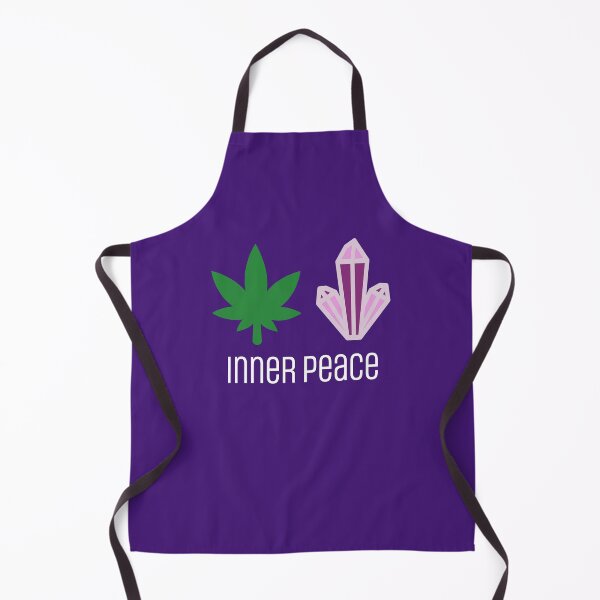 Item preview, Inner Peace Funny Weed Leaf and Purple Energy Crystal 420/Weed/Cannabis/Pot/Marijuana Design For Hippies/Witches/Pagans designed and sold by SteamParliament.