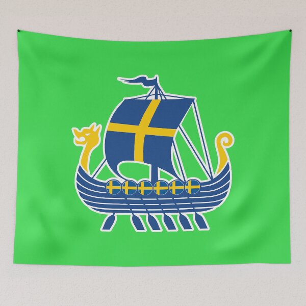 Item preview, Sweden Viking Ship Tshirt Valhalla Swedish Viking designed and sold by robertwestmolan.