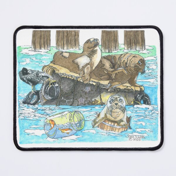 Item preview, Sea Lions Sunning on a Barge designed and sold by ArtbyTerrieD.