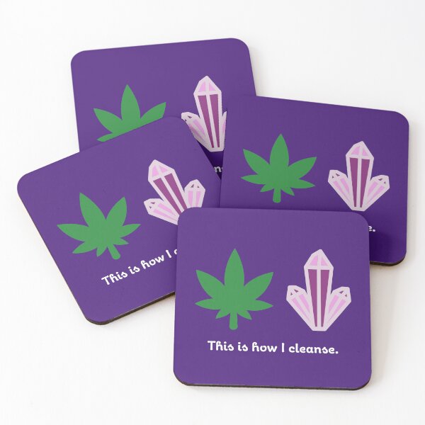 Item preview, This Is How I Cleanse Funny Weed Leaf and Purple Energy Crystal 420/Weed/Cannabis/Pot/Marijuana Design For Hippies/Witches/Pagans designed and sold by SteamParliament.