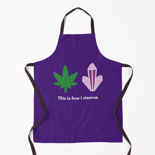 Item preview, This Is How I Cleanse Funny Weed Leaf and Purple Energy Crystal 420/Weed/Cannabis/Pot/Marijuana Design For Hippies/Witches/Pagans designed and sold by SteamParliament.