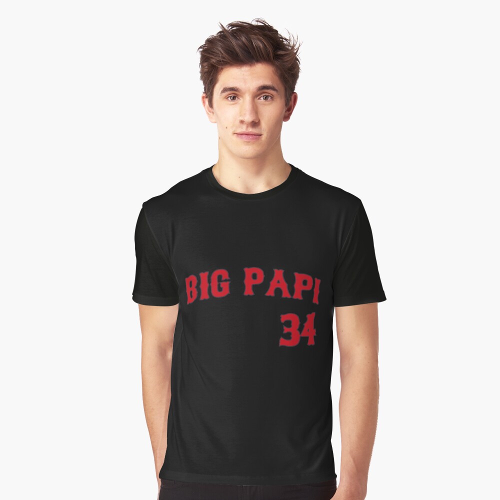 Boston Red David Ortiz Big Papi Jersey Tee Men Kids T-Shirt for