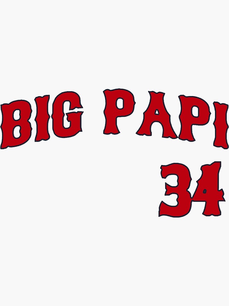 Boston Red David Ortiz Big Papi Jersey Tee Men Sticker for Sale