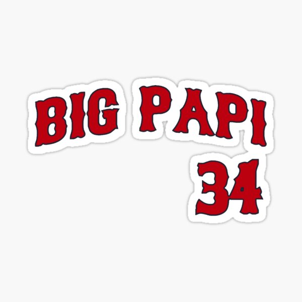 Boston Red David Ortiz Big Papi Jersey Tee Men Sticker for Sale by  ClaireQiana