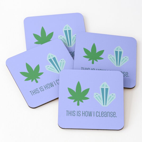 Item preview, This Is How I Cleanse Funny Weed Leaf and Blue Energy Crystal 420/Weed/Cannabis/Pot/Marijuana Design For Hippies/Witches/Pagans designed and sold by SteamParliament.