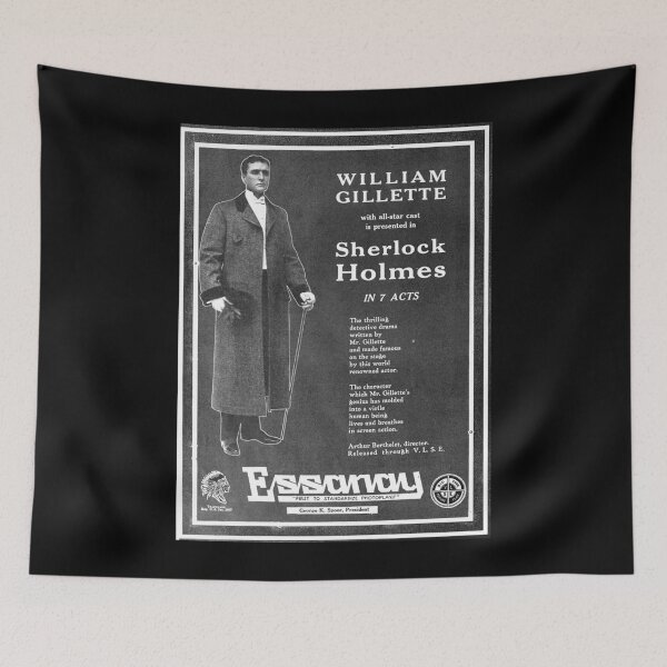 Item preview, Vintage Hollywood Nostalgia Sherlock Holmes William Gillette Film Movie Advertisement Poster Poster designed and sold by nellumkzfoug.
