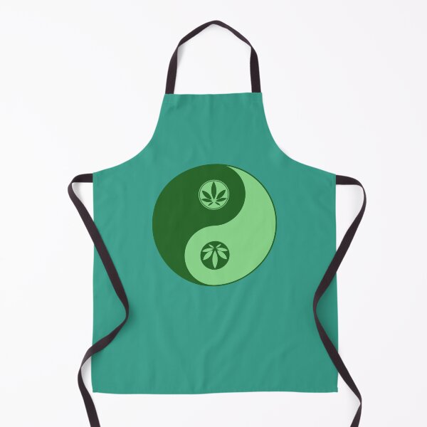 Item preview, Green Yin Yang Funny Weed Leaf 420/Weed/Cannabis/Pot/Marijuana Design For Hippies/Witches/Pagans designed and sold by SteamParliament.