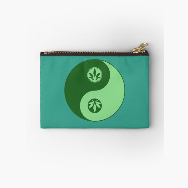Item preview, Green Yin Yang Funny Weed Leaf 420/Weed/Cannabis/Pot/Marijuana Design For Hippies/Witches/Pagans designed and sold by SteamParliament.