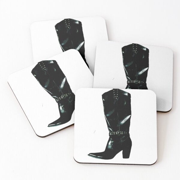Item preview, Leather High-Heeled Boot - Black designed and sold by WigsByViv.