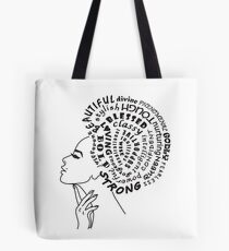 Bolsa de tela Poderosa e inspirada Dama con Afro