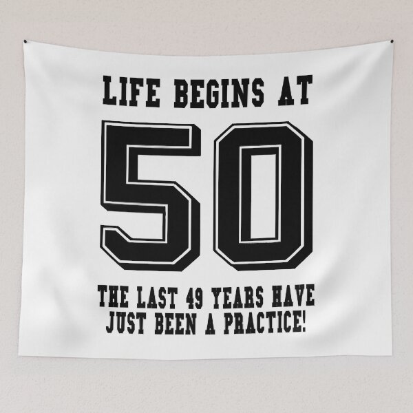 Item preview, Life Begins At 50... 50th Birthday designed and sold by DaisyNaarah.