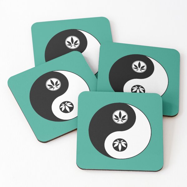 Item preview, Black and White Yin Yang Funny Weed Leaf 420/Weed/Cannabis/Pot/Marijuana Design For Hippies/Witches/Pagans designed and sold by SteamParliament.