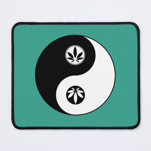 Item preview, Black and White Yin Yang Funny Weed Leaf 420/Weed/Cannabis/Pot/Marijuana Design For Hippies/Witches/Pagans designed and sold by SteamParliament.