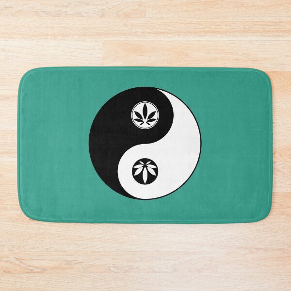 Item preview, Black and White Yin Yang Funny Weed Leaf 420/Weed/Cannabis/Pot/Marijuana Design For Hippies/Witches/Pagans designed and sold by SteamParliament.