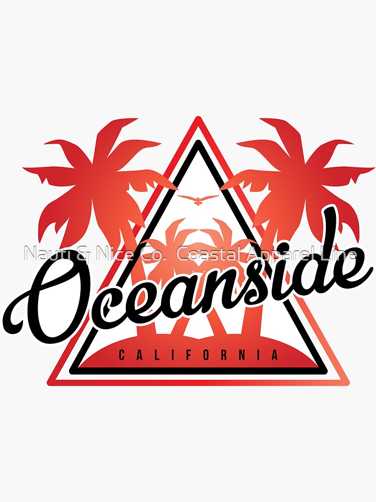 "Oceanside California" Sticker by RachelLaBianca Redbubble