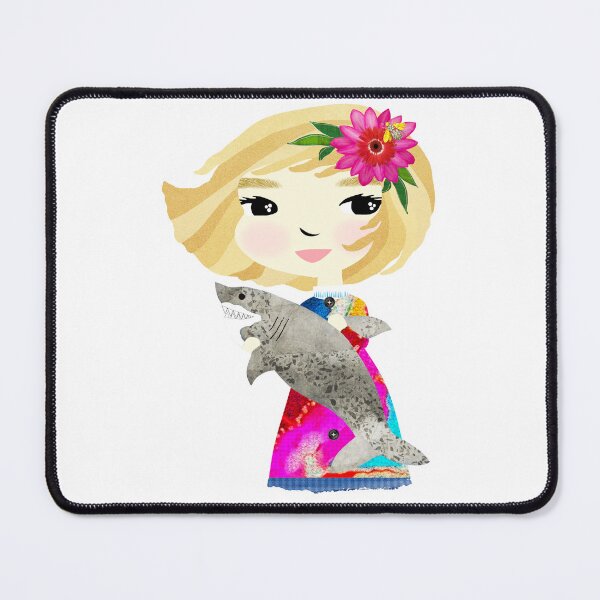 Item preview, Girl with Great White Shark / Cordelia & Carl designed and sold by ruby + acorn.
