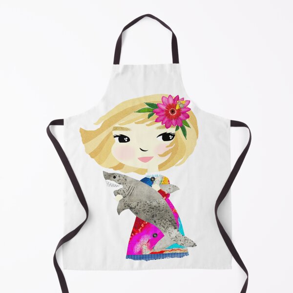 Item preview, Girl with Great White Shark / Cordelia & Carl designed and sold by ruby + acorn.