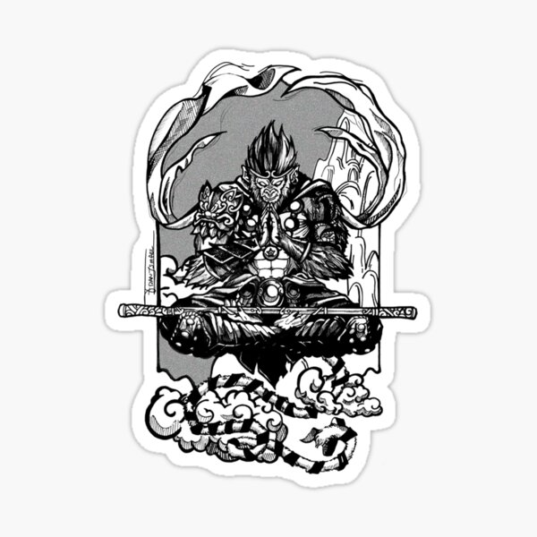 "SUN WUKONG . classique" Sticker by janusnjlefew Redbubble