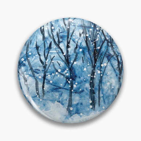 Item preview, Abstract Winter Forest with Falling Snow designed and sold by The Elderberry Blossom.