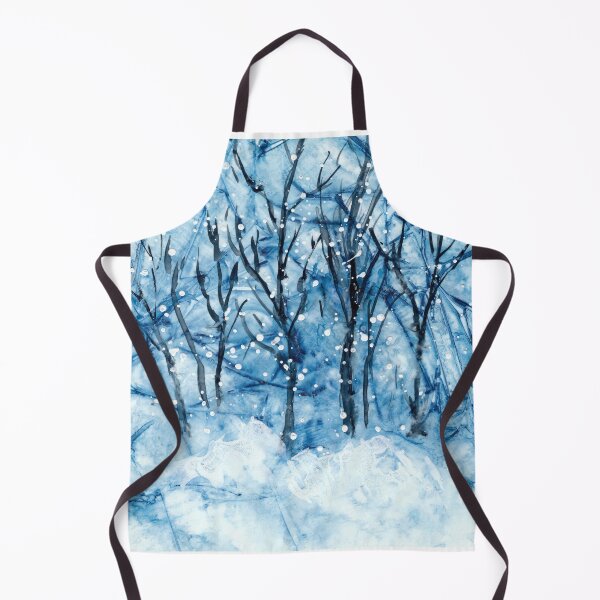 Item preview, Abstract Winter Forest with Falling Snow designed and sold by The Elderberry Blossom.