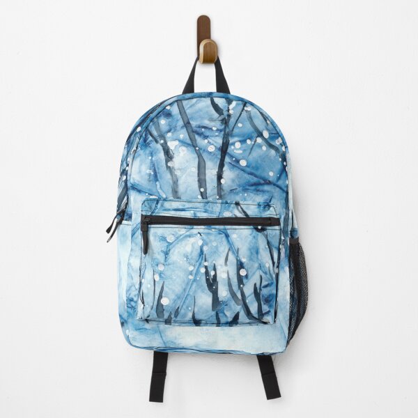 Item preview, Abstract Winter Forest with Falling Snow designed and sold by The Elderberry Blossom.