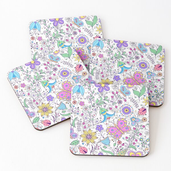 Item preview, Cute Doodle Pastel Colored Floral Patterns For Flower Lovers designed and sold by haRexia.