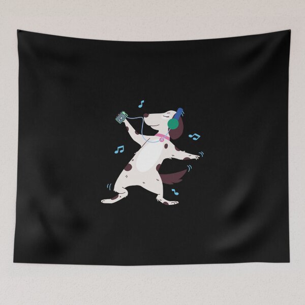 Item preview, Dog Listening To Walkman Sticker designed and sold by desireeowe.