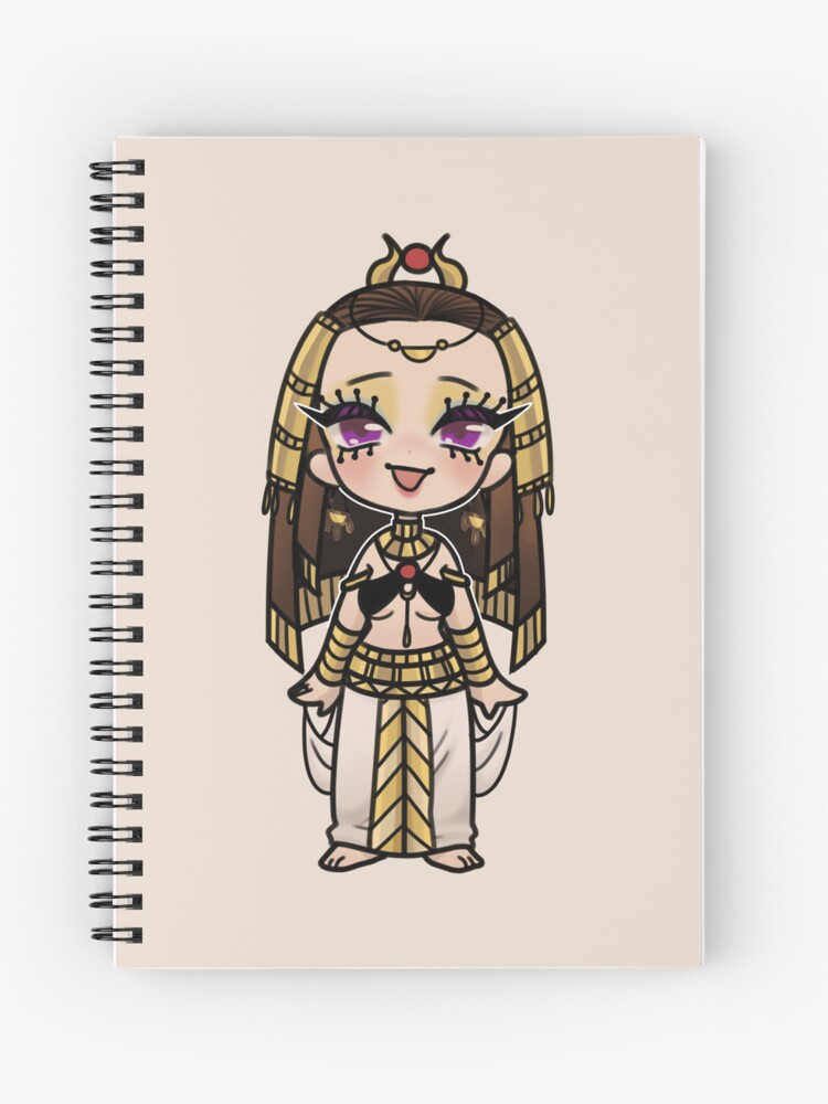 Chibi Hathor Ennead (Eyes open) Spiral Notebook by shizheng-jie