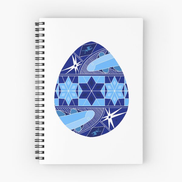 Item preview, Easter egg Ukrainian inspired blue designed and sold by hallas2b.