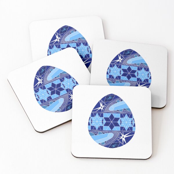 Item preview, Easter egg Ukrainian inspired blue designed and sold by hallas2b.